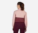 COLORBLOCK 1/2 ZIP JACKET, BURGUNDY/PINK