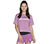 SKECHERS BLOCK TEE, PURPLE/HOT PINK