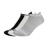 3PK WOMENS NON TERRY LOW CUT, BLACK/WHITE/GRY