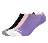 3PK WOMENS HALF TERRY LOW CUT, BLACK/LAVENDER/PINK