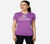WOMENS ELITE TEE, PURPLE/HOT PINK