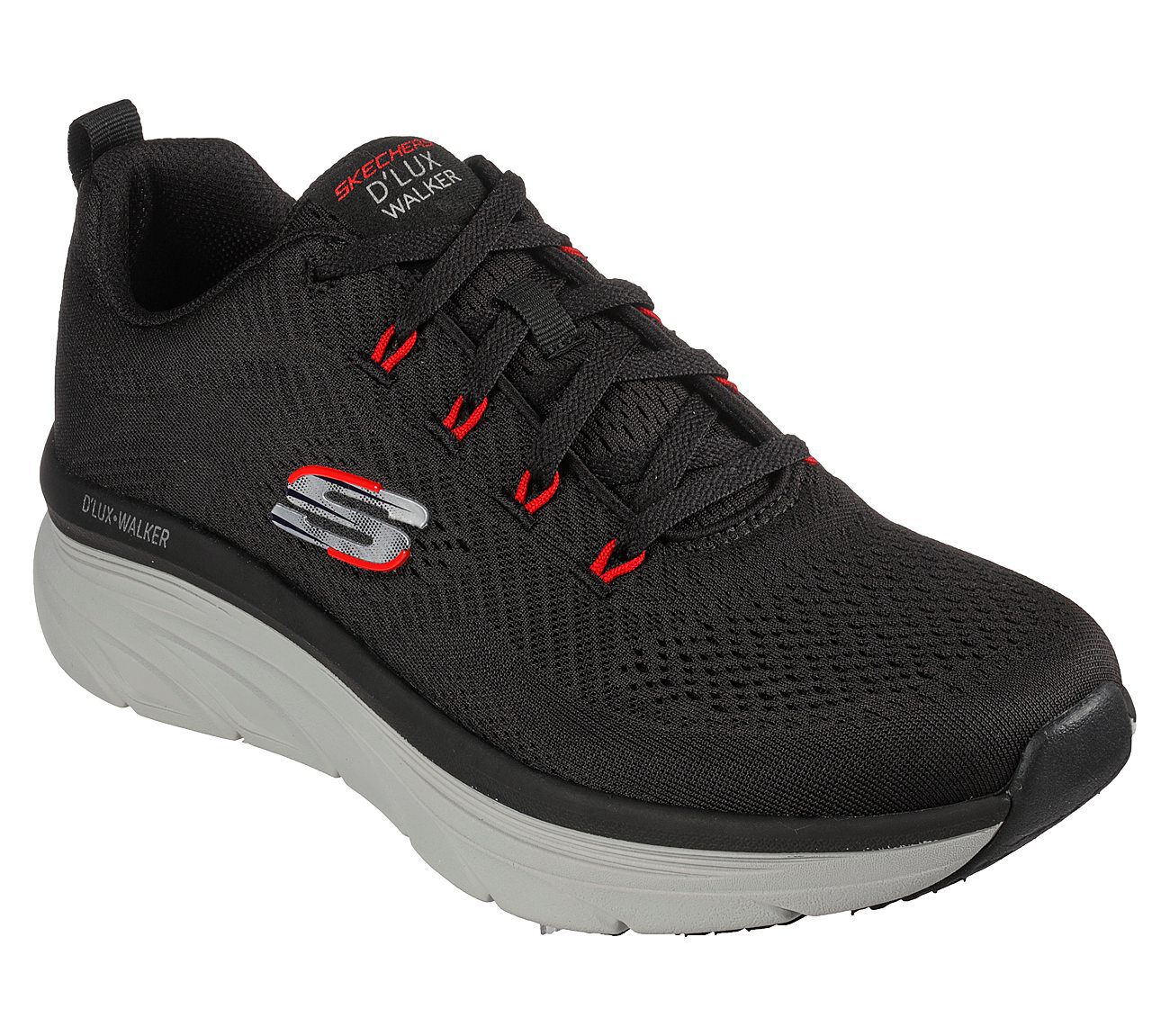 Mens black sketcher trainers best sale
