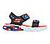 MEGA-CRAFT SANDAL, BLACK/SILVER/RED