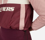 COLORBLOCK 1/2 ZIP JACKET, BURGUNDY/PINK