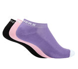 3PK WOMENS HALF TERRY LOW CUT, BLACK/LAVENDER/PINK