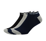 3PK MENS HALF TERRY LOW CUT, BLACK/GUNMETAL/BLUE