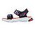 MEGA-CRAFT SANDAL, BLACK/SILVER/RED