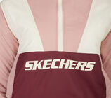 COLORBLOCK 1/2 ZIP JACKET, BURGUNDY/PINK