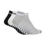 3PK WOMENS NON TERRY LOW CUT, BLACK/WHITE/GRY