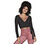 GODRI SERENE WRAP TOP, BBBBLACK