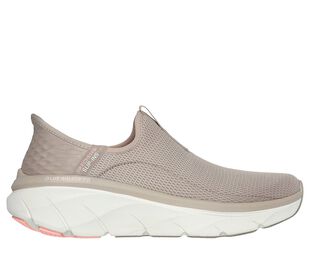 SKECHERS SLIP-INS RF: D'LUX WALKER 2.0- Happy Step, TAUPE/CORAL
