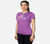 WOMENS ELITE TEE, PURPLE/HOT PINK