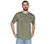 GOKNIT PIQUE S/S HENLEY, LIGHT GREY/GREEN