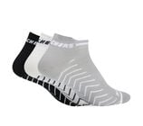 3PK WOMENS NON TERRY LOW CUT, BLACK/WHITE/GRY