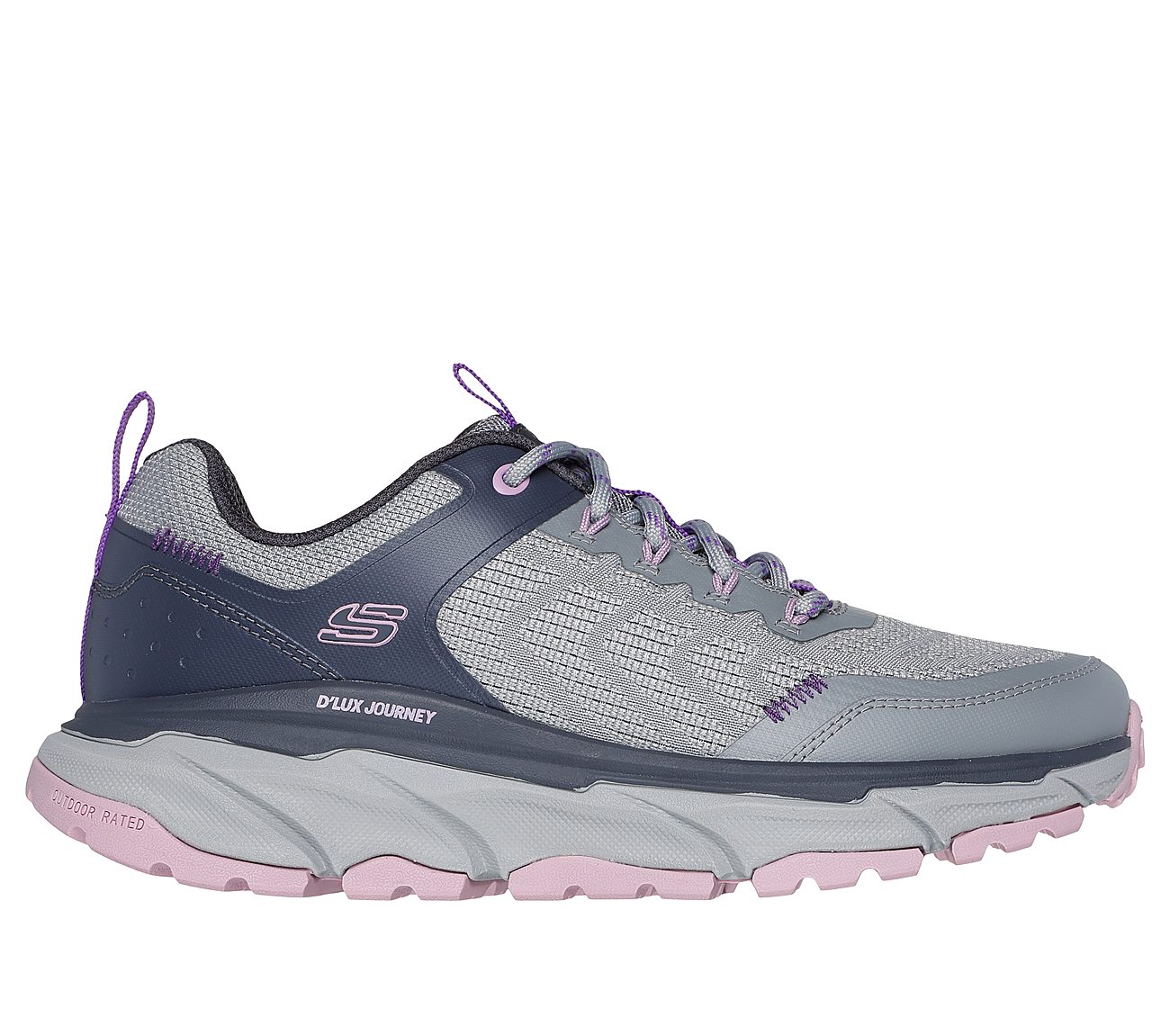 D'LUX JOURNEY - MARIGOLD, CHARCOAL/PURPLE Footwear Lateral View