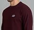 OVERSIZED CONTRAST FLATLOCK TEE, BURGUNDY/PINK