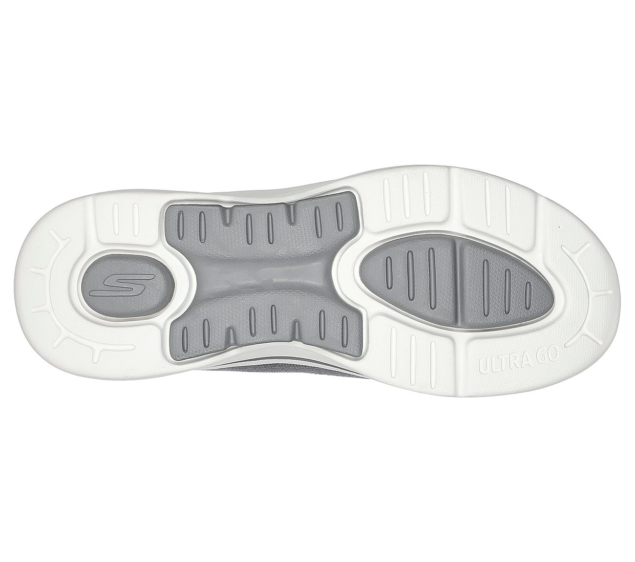 GO WALK ARCH FIT, GREY/AQUA Footwear Bottom View