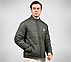 PUFFER FZ JACKET, CHOCOLATE/GREEN