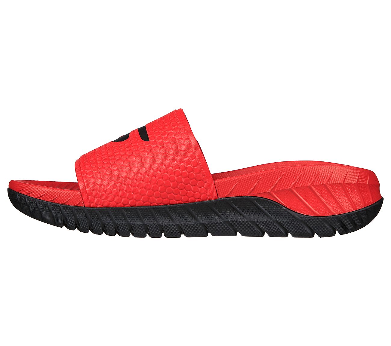Skechers Red/Black Go Recover Sandal Mens Walking Sandal Style ID