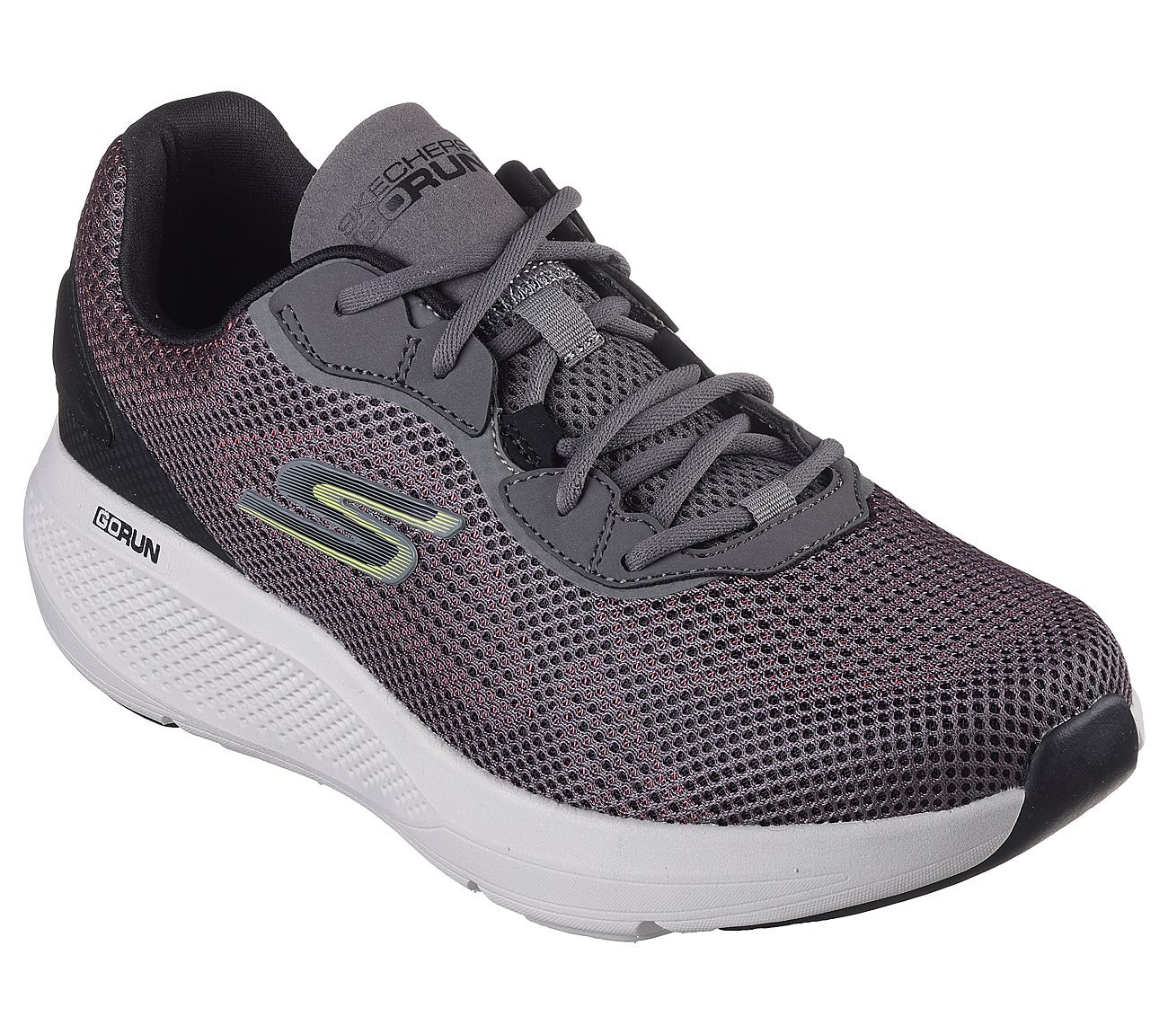 GO RUN VELOCITY, CHARCOAL/BLACK Footwear Right View