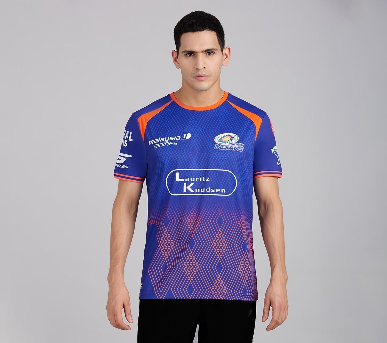 MUMBAI INDIANS IPL MEN'S TRAINING JERSEY 2026, ROYAL/NAVY/LIME