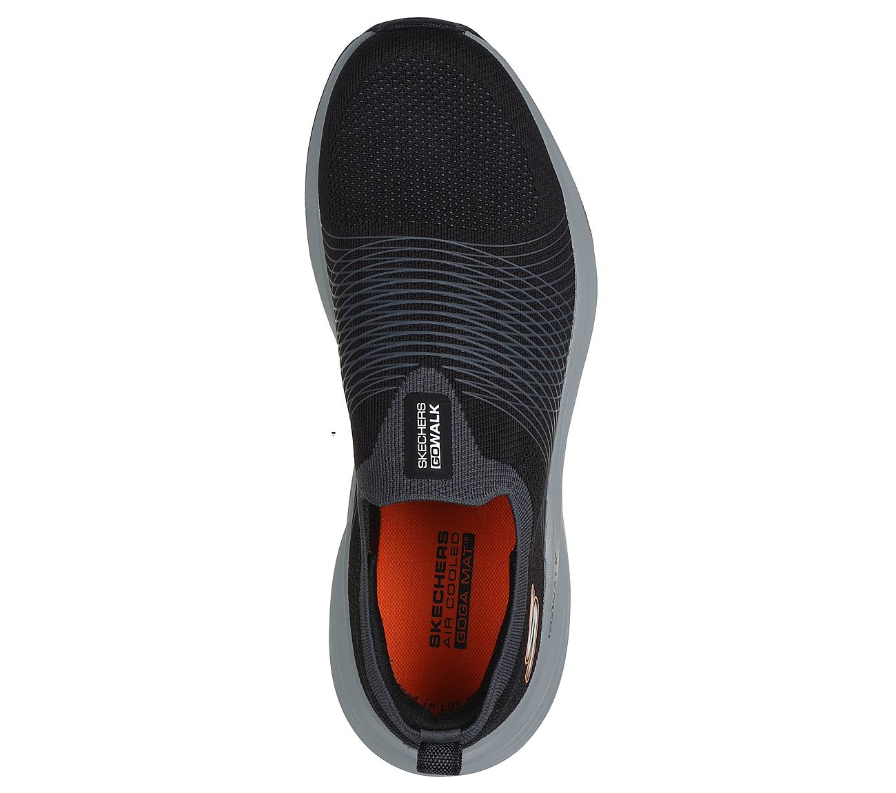 GO WALK COMFORT WALKER - CONS, BLACK/CHARCOAL Footwear Top View
