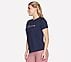 SKECHERS METALLIC LOGO T-SHIRT, NNNAVY Apparel Bottom View