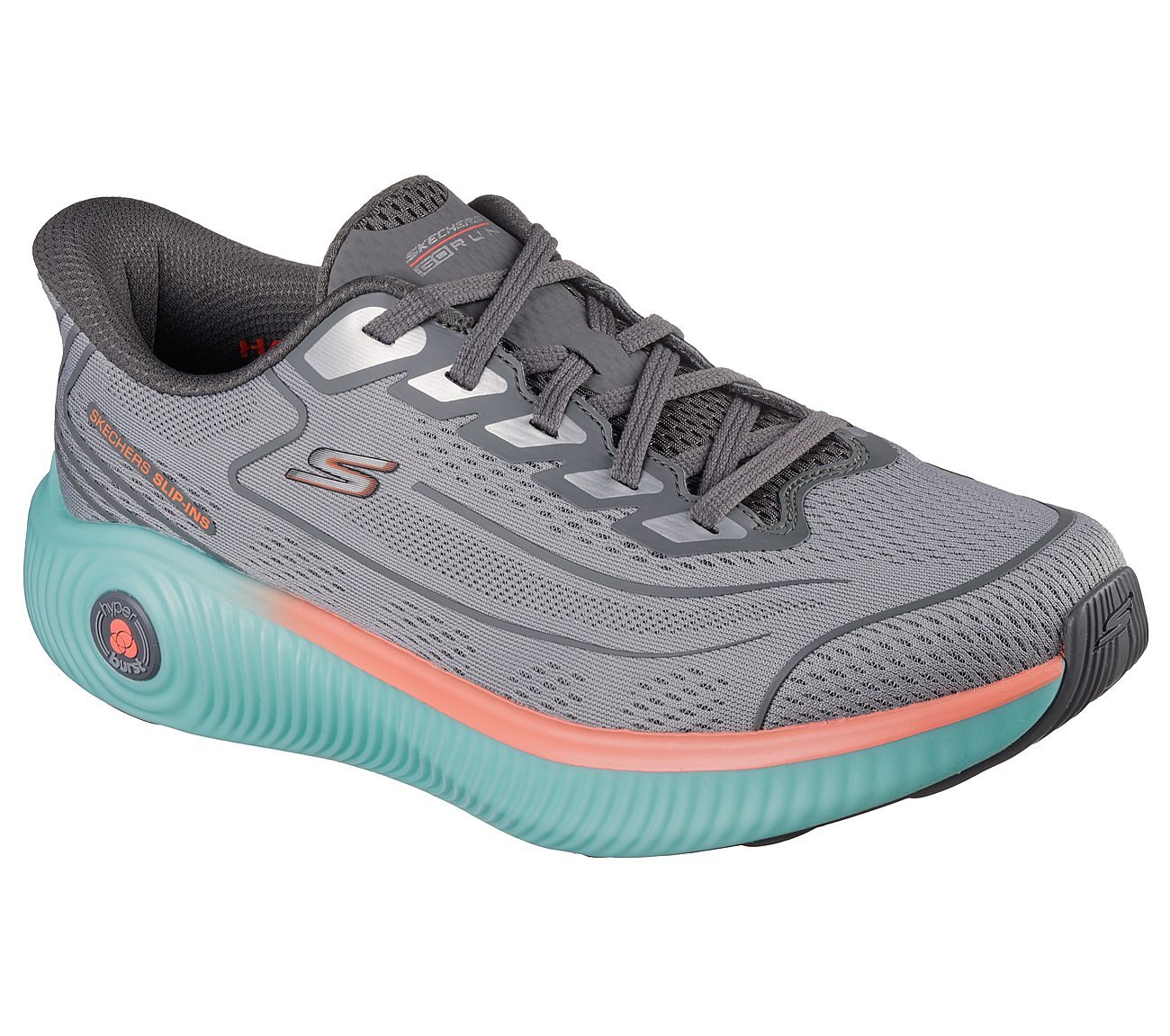 GO RUN ANYWHERE, GREY/BLUE Footwear Right View