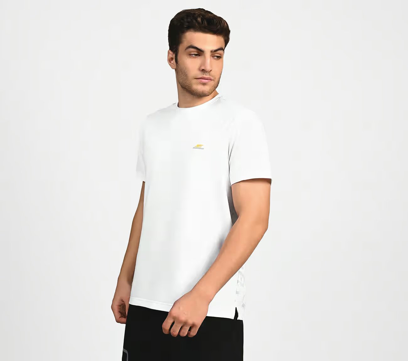 SL MESH SCRIBBLE TEE, WHITE/LAVENDER/MINT Apparel Top View