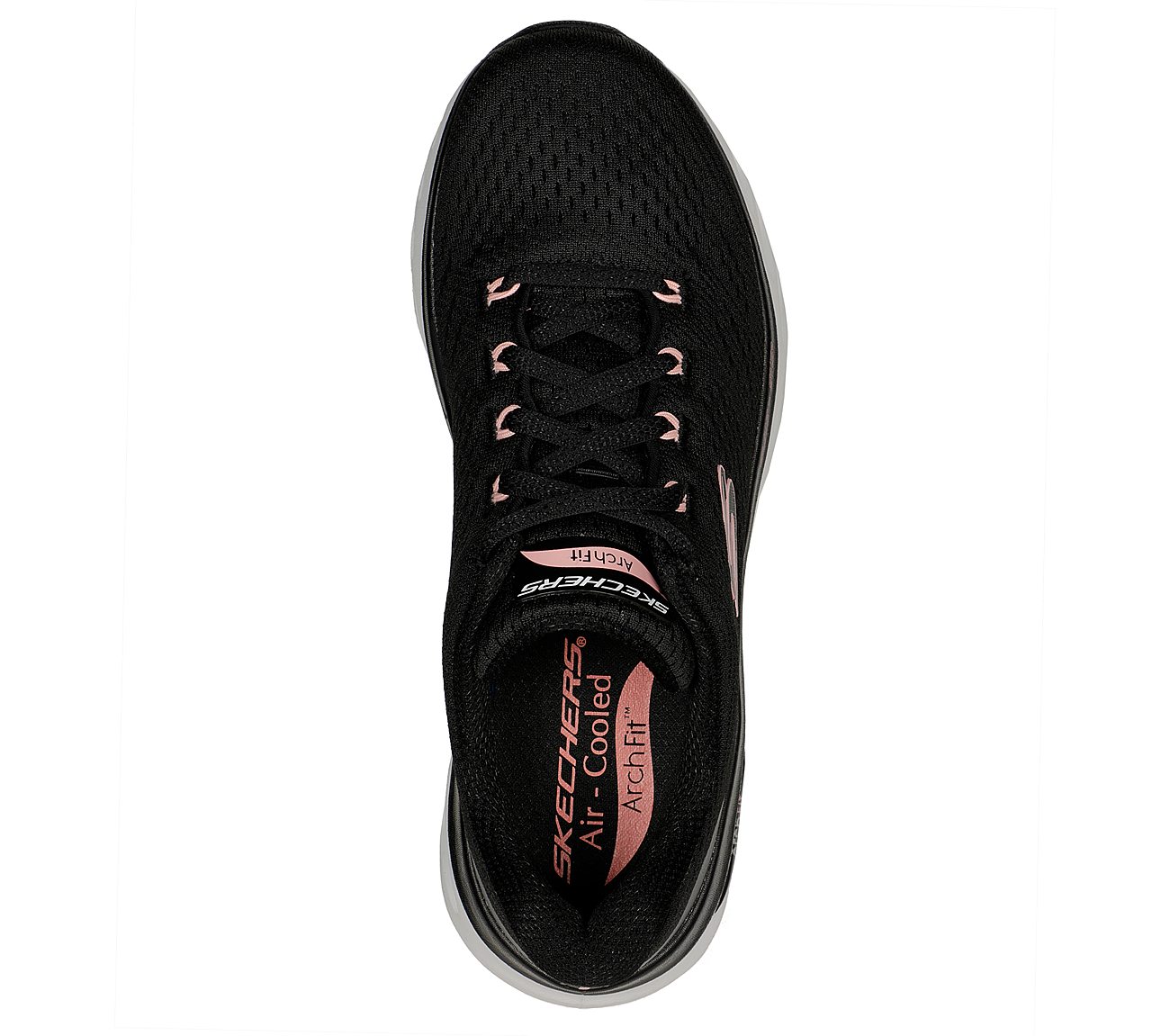 ARCH FIT GLIDE-STEP-TOP GLORY, BLACK/PINK Footwear Top View