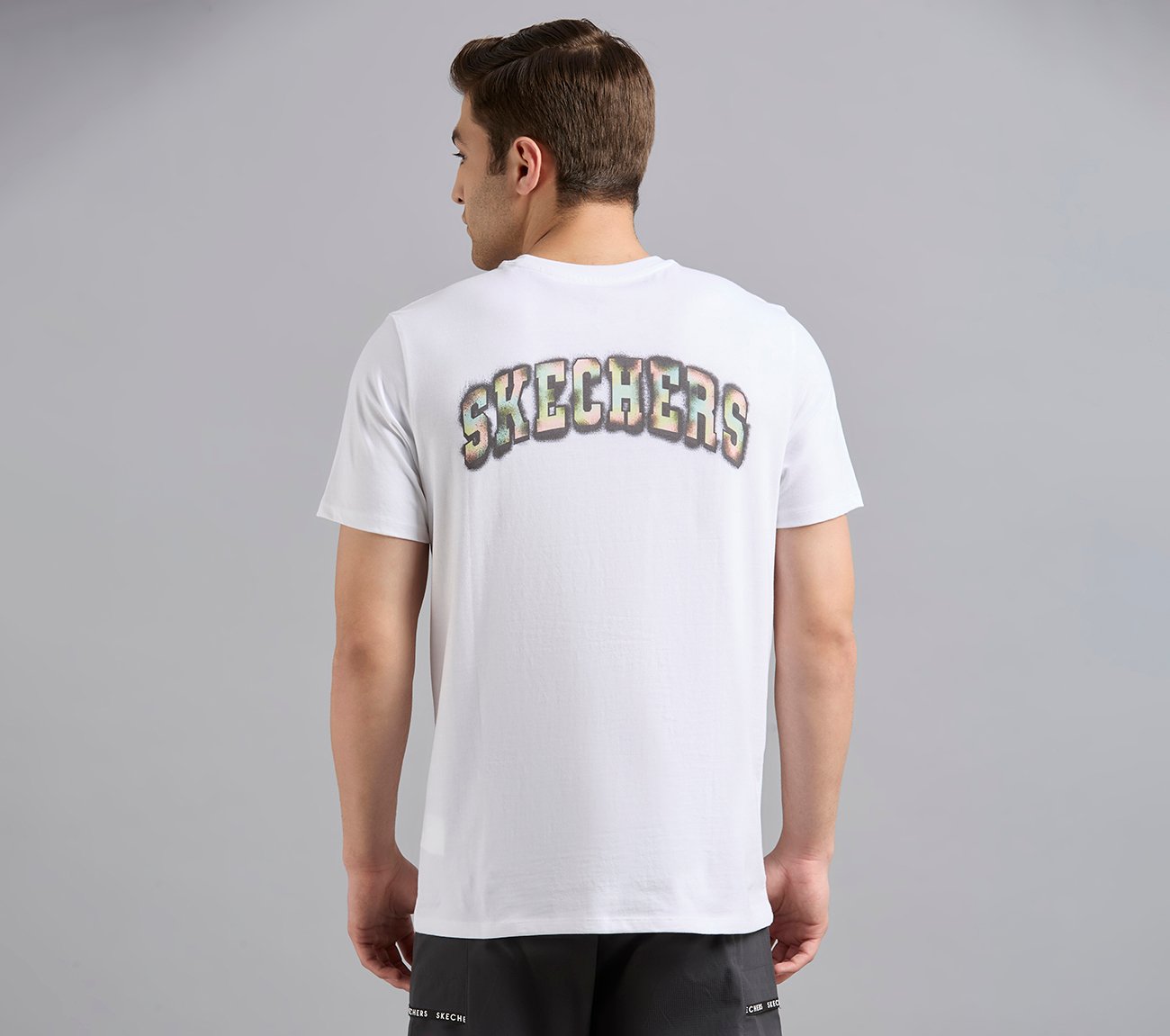 ANIME SPRAY APPLIQUE TEE, WHITE Apparel Left View