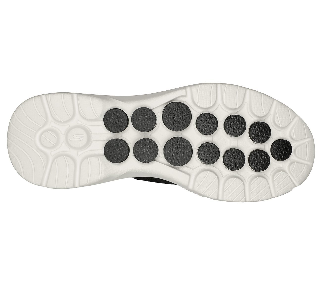 GO WALK 6 - EASY ON, BLACK Footwear Bottom View