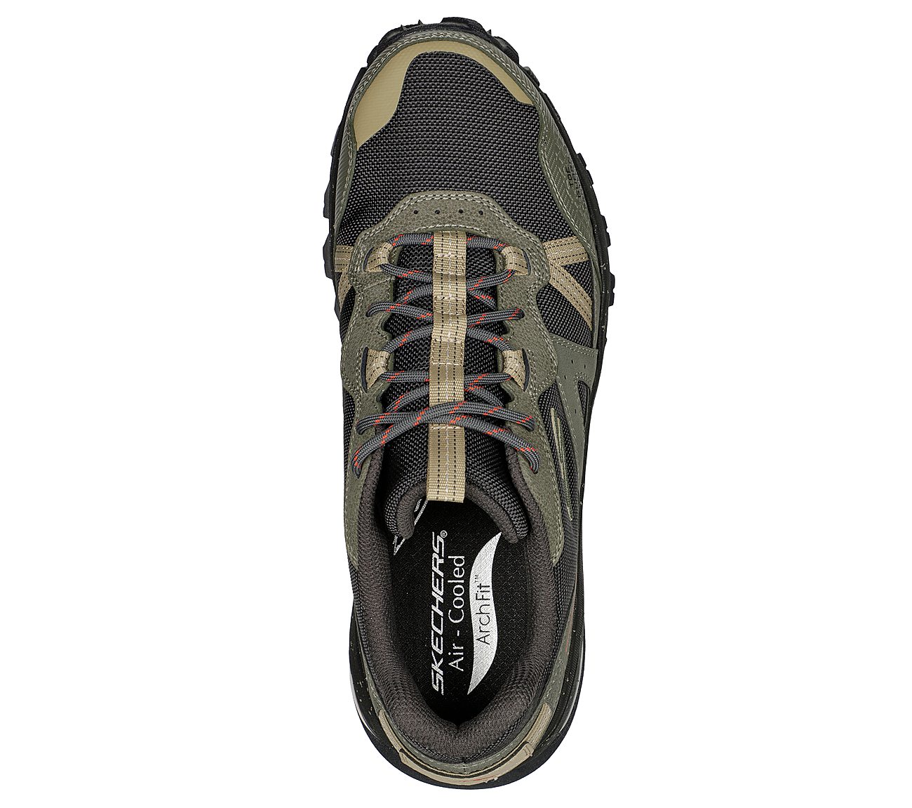 ARCH FIT TRAIL AIR, OLIVE/BLACK Footwear Top View