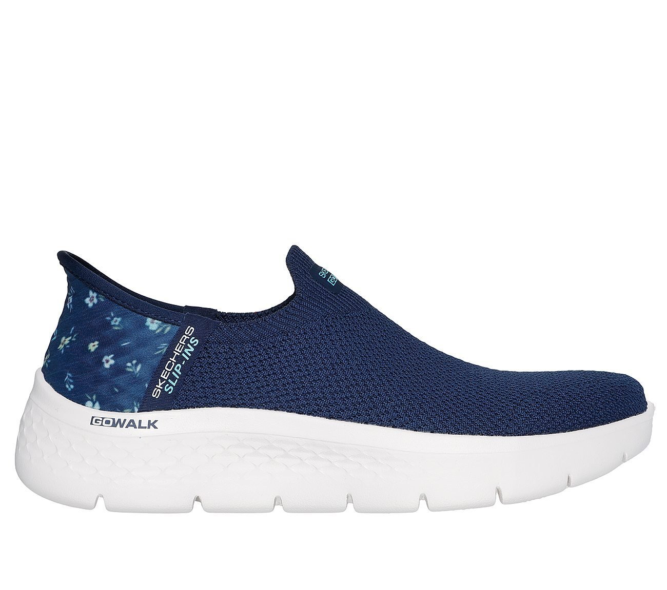GO WALK FLEX - SUNSET ROSE, NAVY/TURQUOISE Footwear Lateral View