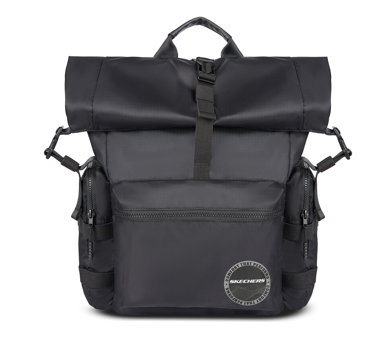 SKECHERS ROLLTOP BACKPACK, BLACK