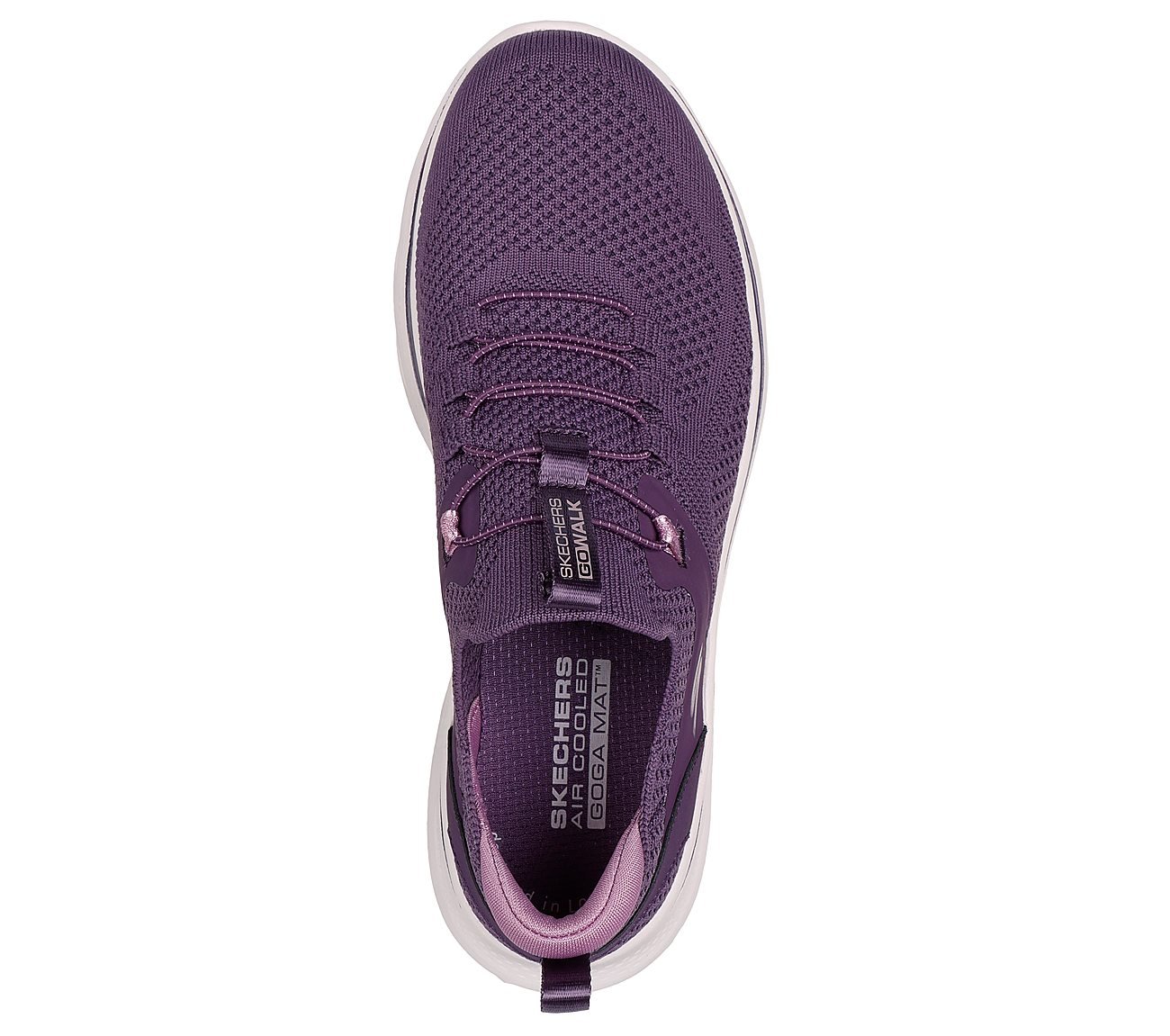 GO WALK 7 - ABIE, PLUM Footwear Top View