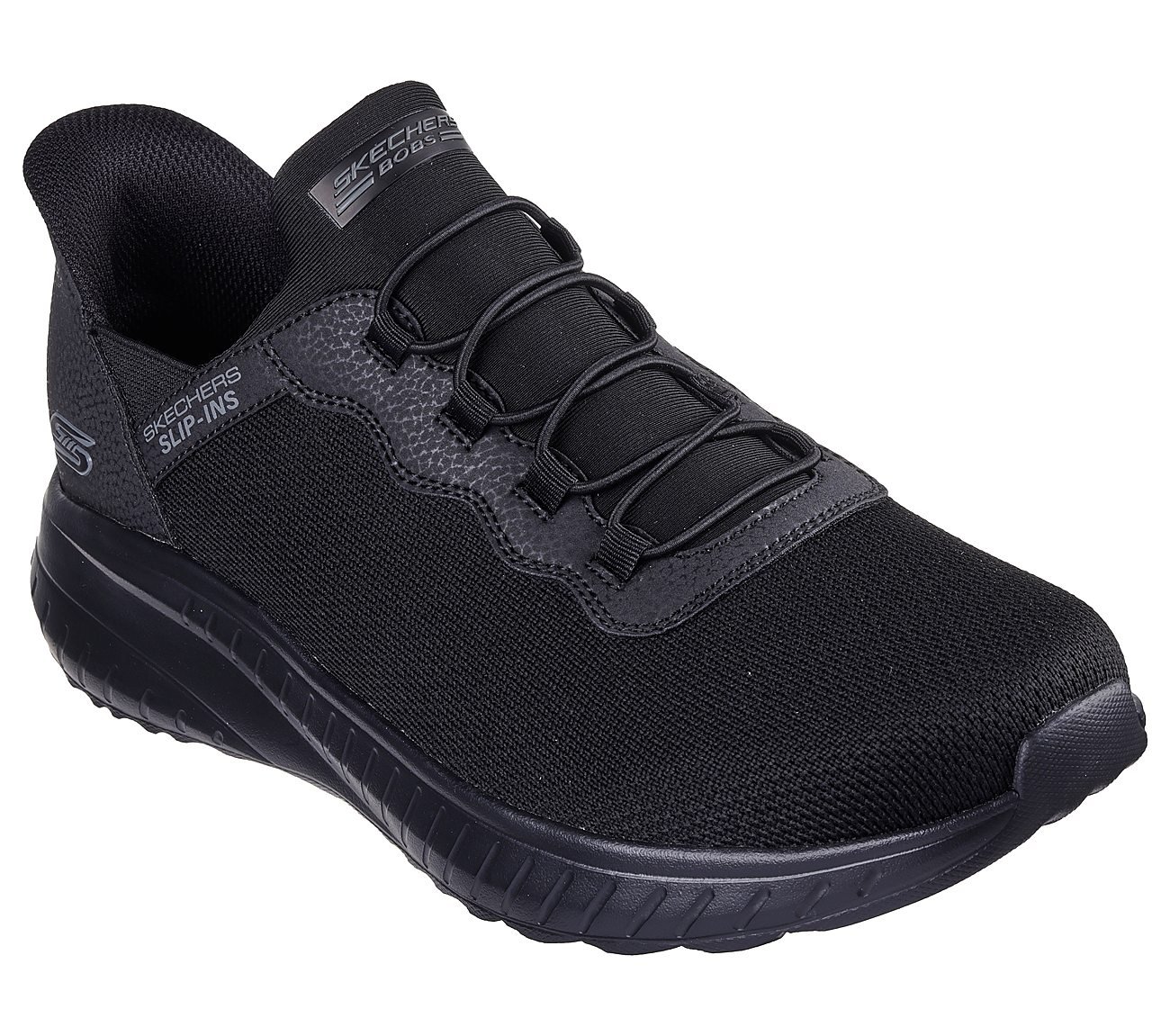 SKECHERS SLIP-INS: BOBS SPORT SQUAD CHAOS- Daily Hype, BBLACK Footwear Right View
