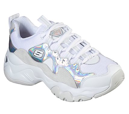 D'LITES 3.0 - LIQUID SILVER, WHITE/NATURAL Footwear Lateral View