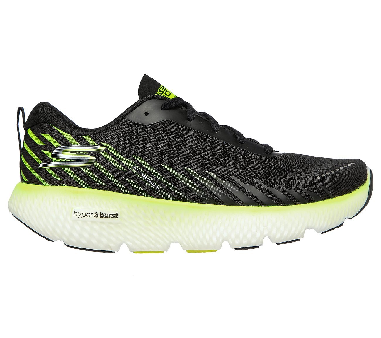 GO RUN MAXROAD 5, BLACK/LIME Footwear Right View