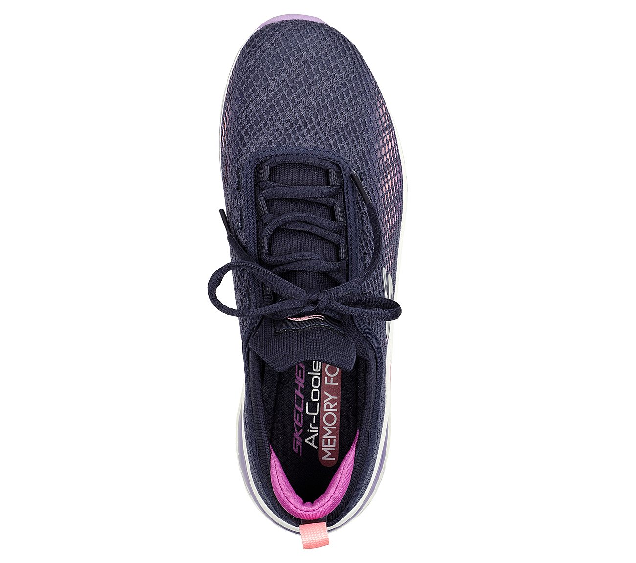 SKECH-AIR ELEMENT 2.0-VIVID B, NAVY/LAVENDER Footwear Top View