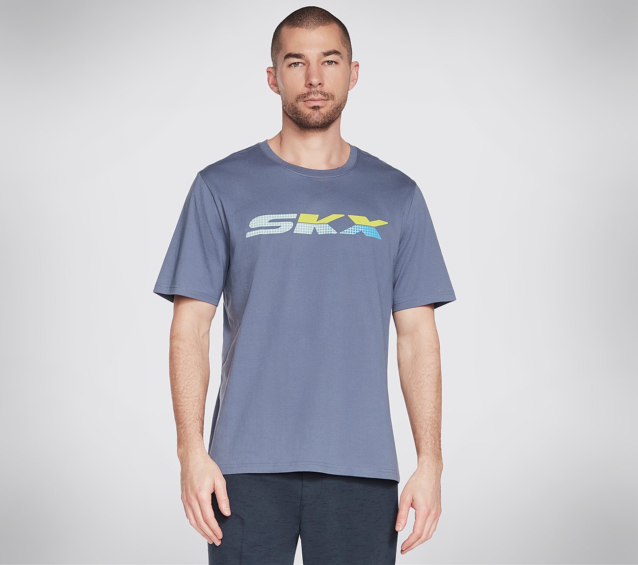 SKX PHANTOM TEE, BLUE/GREY Apparel Lateral View