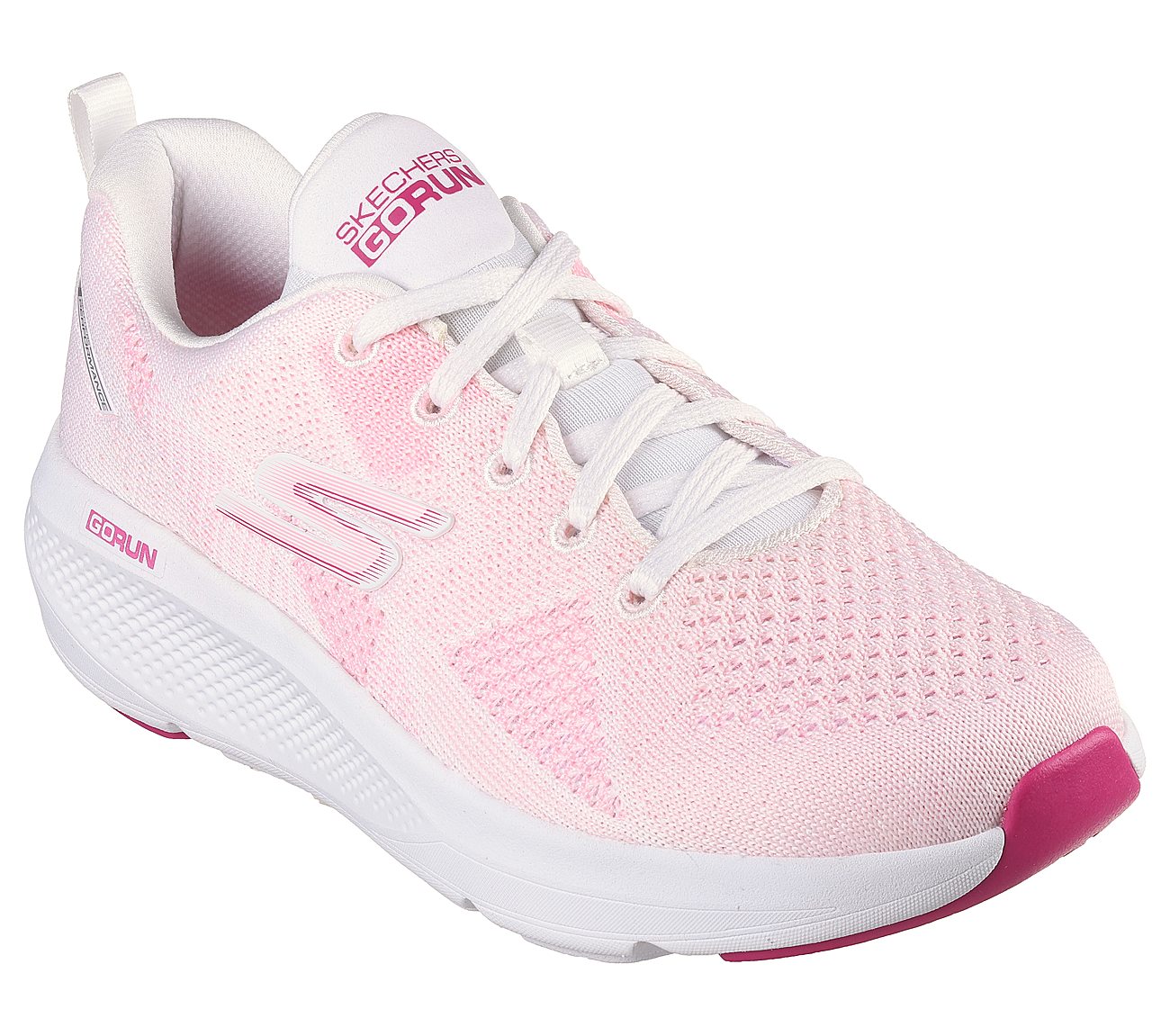 GO RUN ELEVATE, WHITE/PINK Footwear Right View