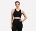 RIB PANELLED SPORTS BRA, BLACK Apparels Lateral View