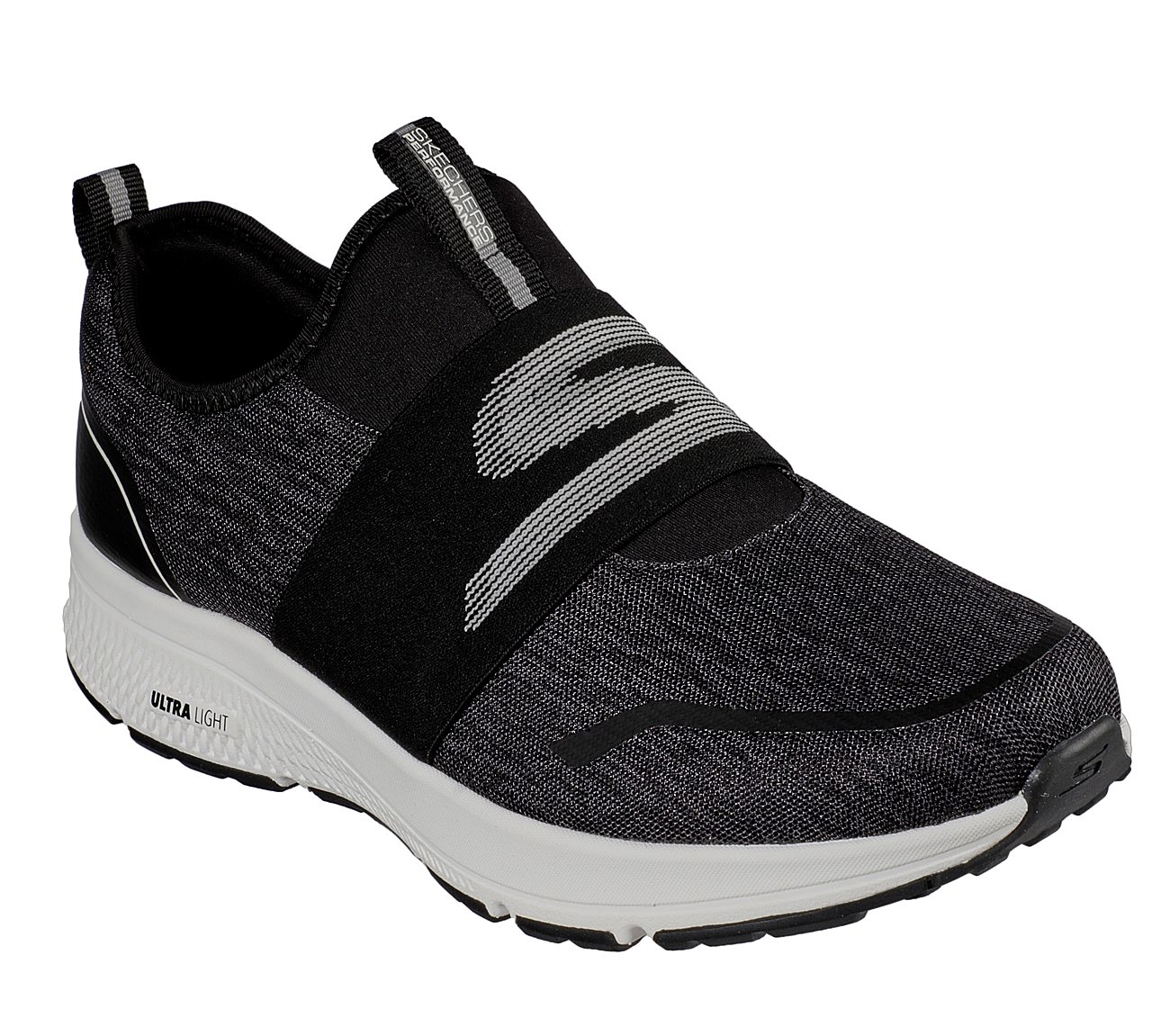 GO RUN CONSISTENT - AMBITION, BLACK/WHITE Footwear Top View