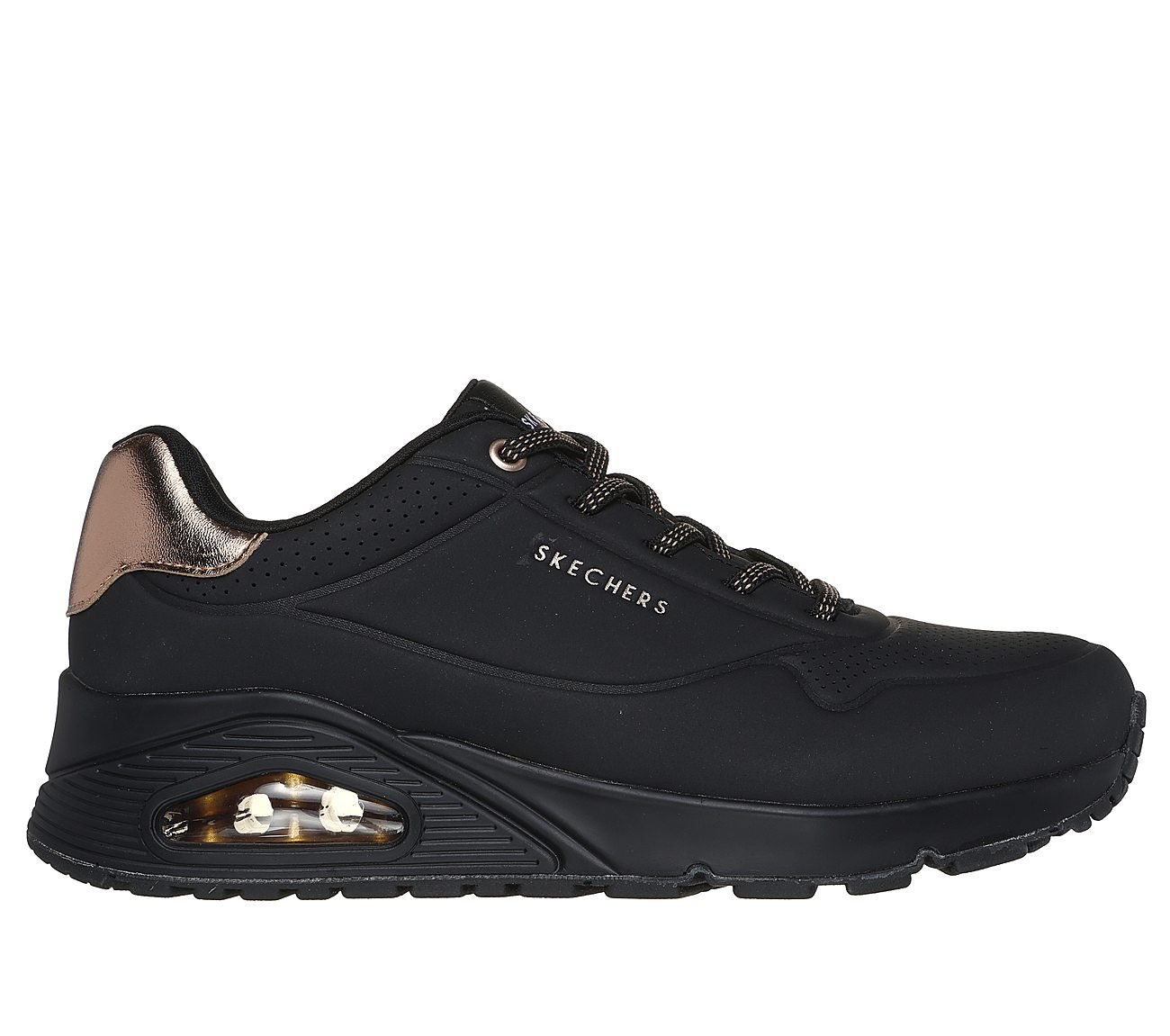 UNO - SHIMMER AWAY, BBLACK Footwear Lateral View