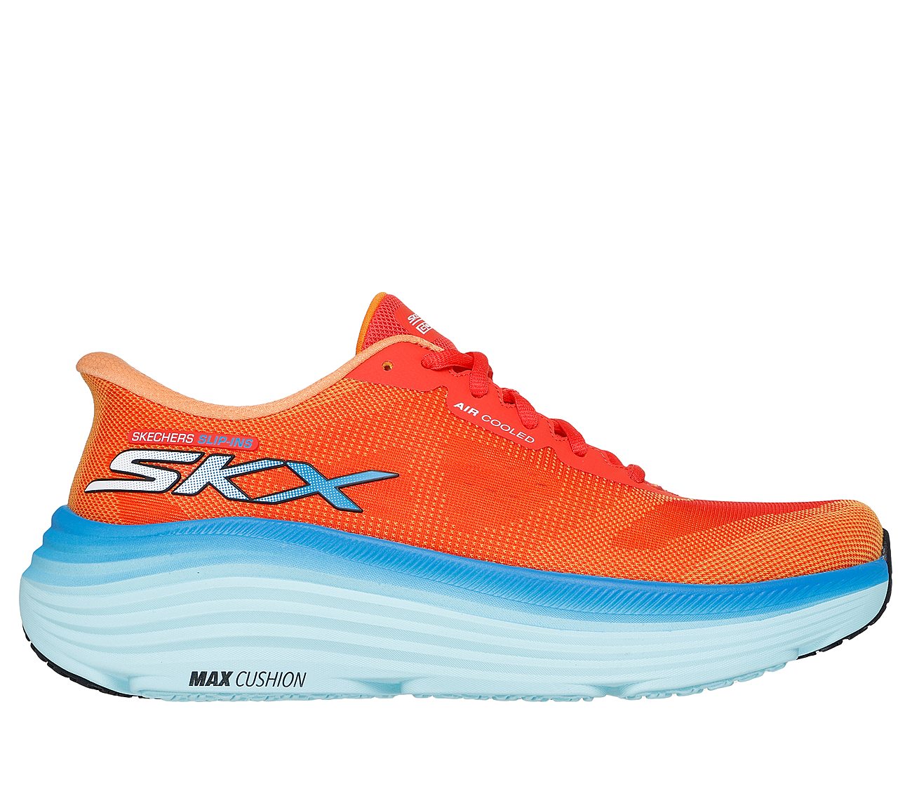MAX CUSHIONING ENDEAVOUR - EX, ORANGE/BLUE Footwear Lateral View