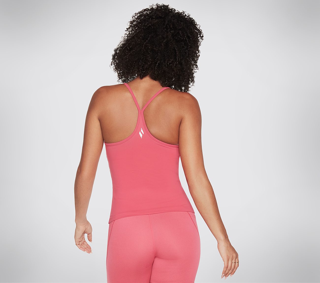GOWALK RACERBACK SHELF BRA CA, RED/BLUE Apparel Top View