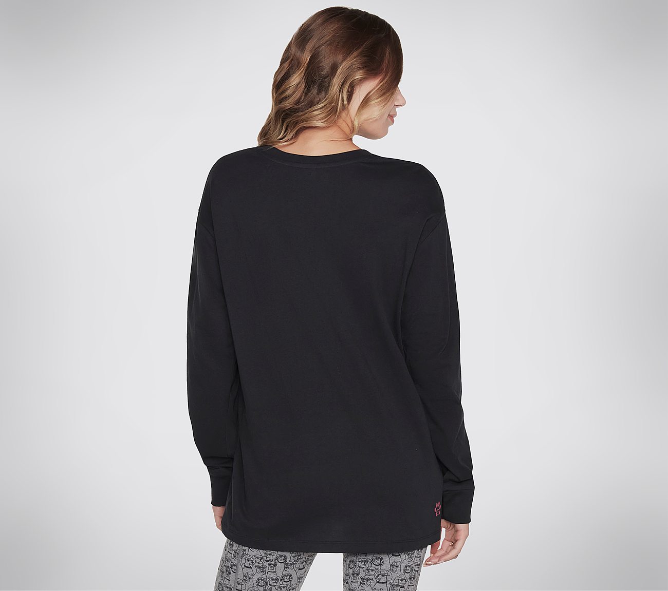 FELIZ LS T-SHIRT, BBBBLACK Apparels Top View