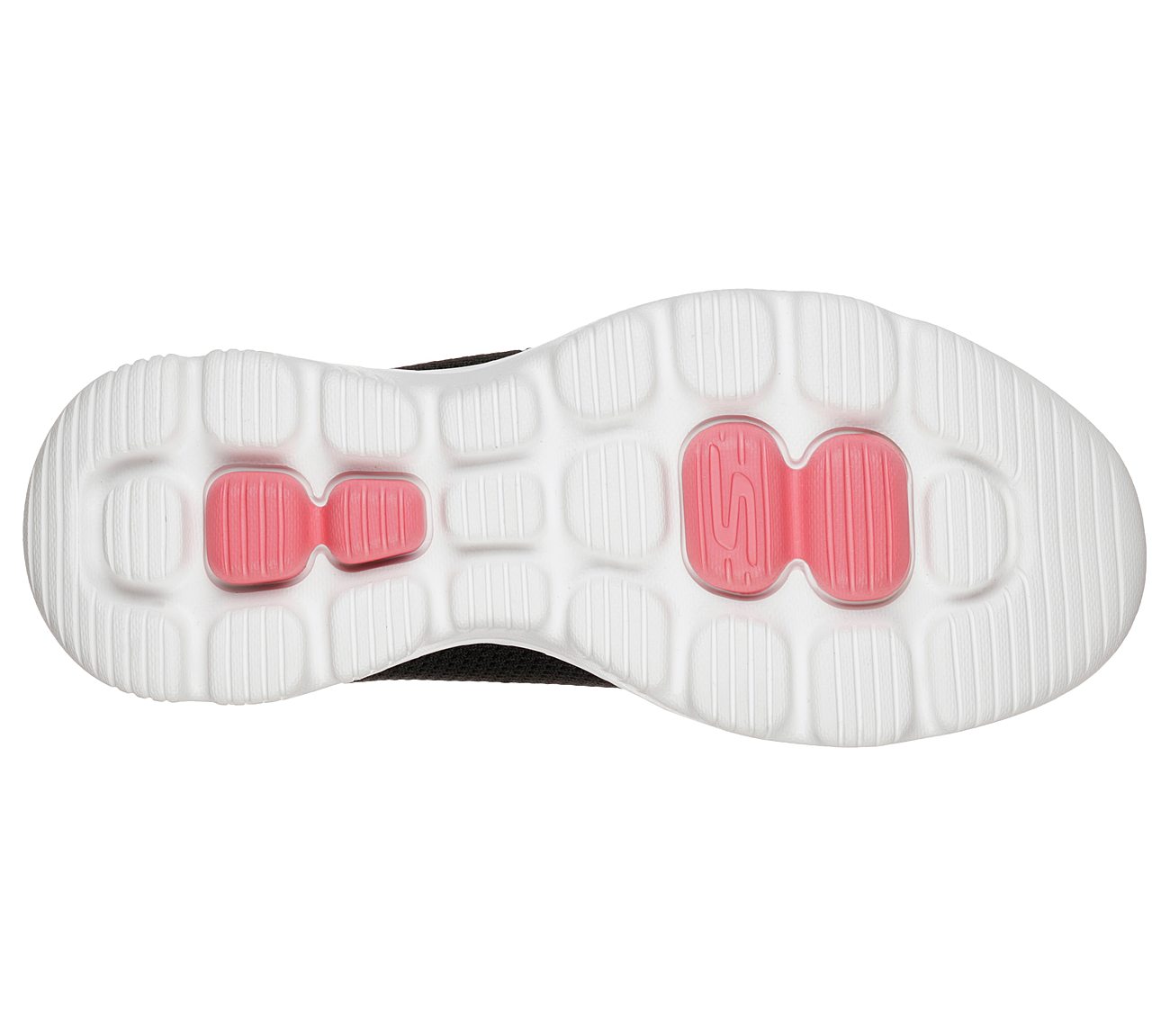 GO WALK EVOLUTION ULTRA-SATIS, BLACK/WHITE Footwear Bottom View
