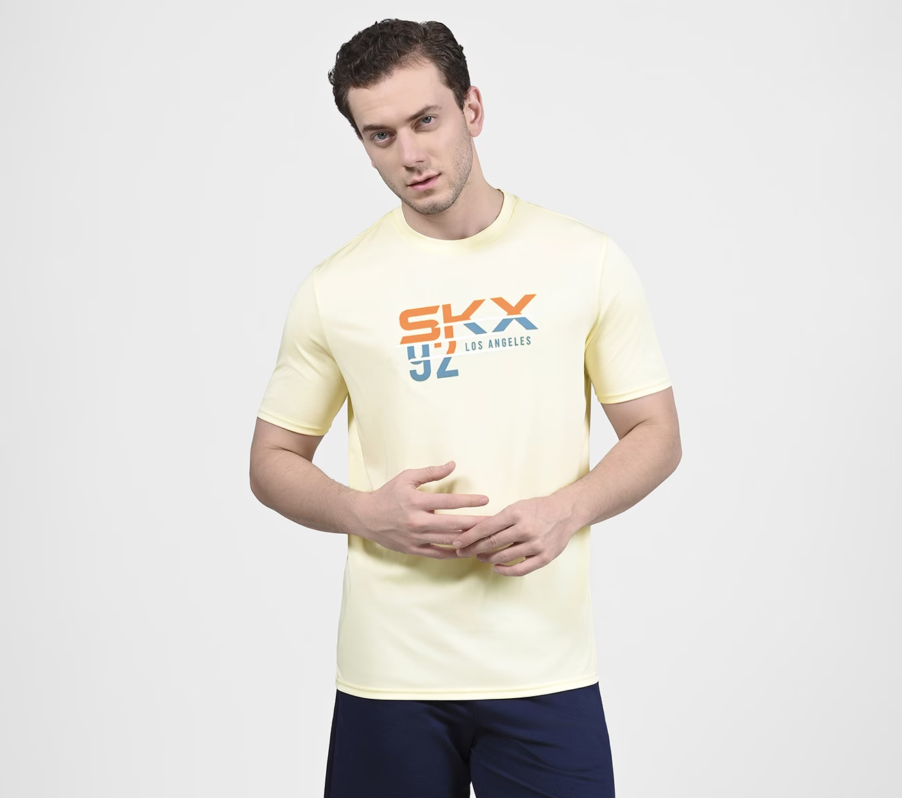 CORE WAVE SKX TEE, WHITE/BLUE/YELLOW Apparels Lateral View